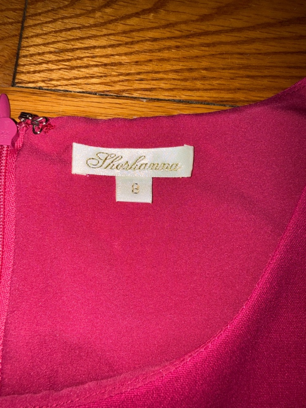 Shoshanna Magenta Short-Sleeve Fit-and-Flare Dress, size 8 NWT! - Picture 2 of 4